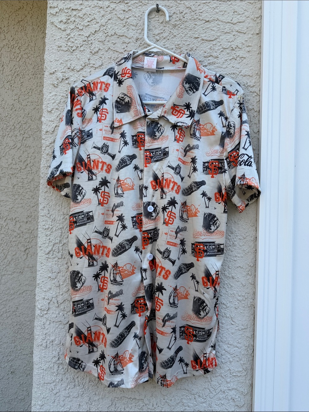 San Fransico Giants Aloha Button up Shirt Men's Size M